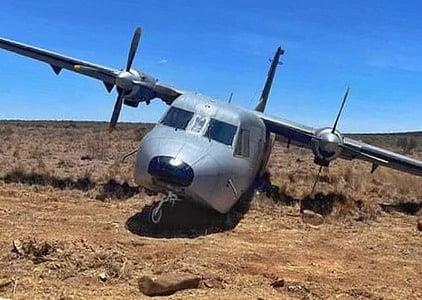 SAAF C212 damaged in crash-landing at Lohatlha